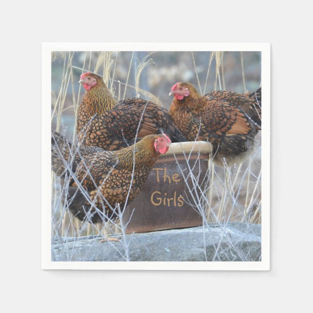 "The Girls" Chicken Paper Napkins (Front)