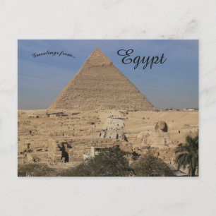 The Giza Pyramids Complex in Egypt Postcard