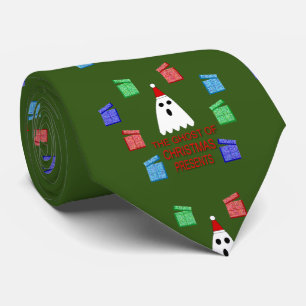 The Gjost of Christmas Presents Funny Neck Tie