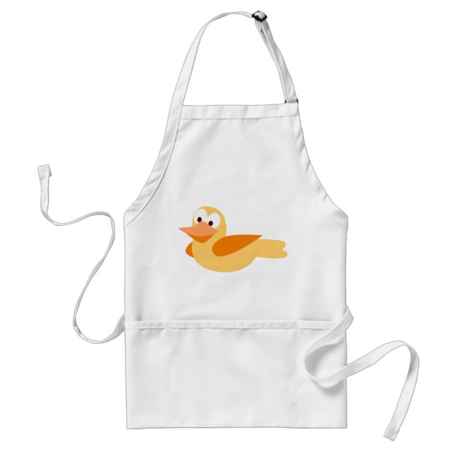 The glad and funny duck flying adult apron (Front)