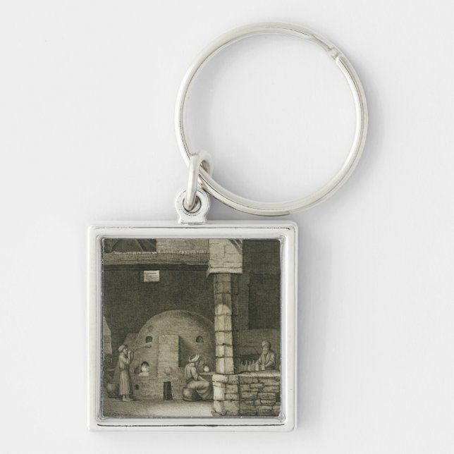 The Glass Bottle Maker, from Volume II Arts and Tr Keychain (Front)