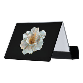 The Glass Daffodil Desk Business Card Holder