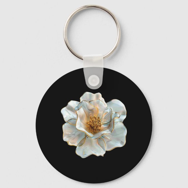 The Glass Daffodil  Keychain (Front)