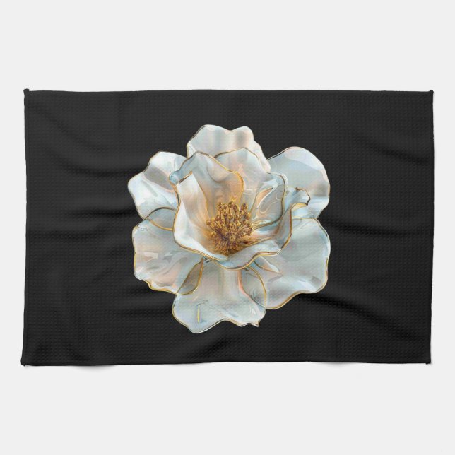 The Glass Daffodil  Kitchen Towel (Horizontal)