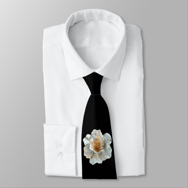 The Glass Daffodil  Neck Tie (Tied)