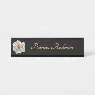 The Glass Daffodil Personal Desk Name Plate