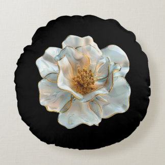 The Glass Daffodil  Round Pillow