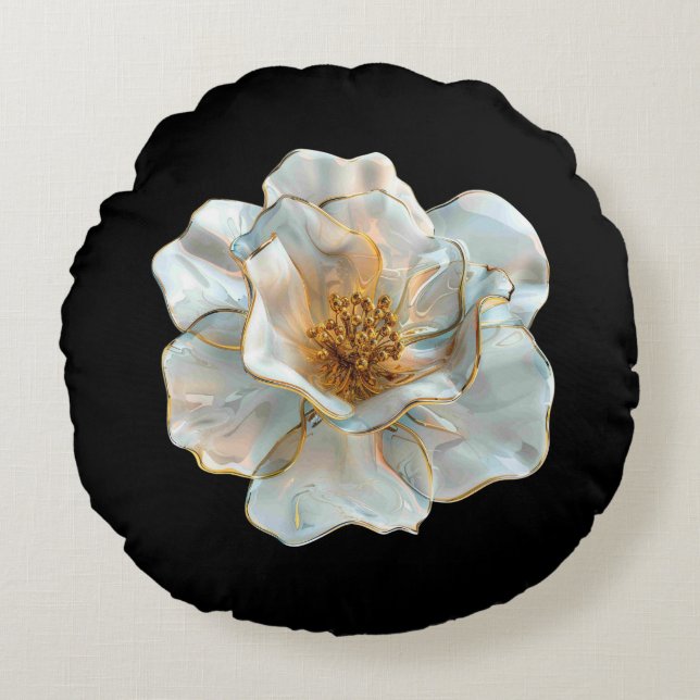 The Glass Daffodil  Round Pillow (Front)