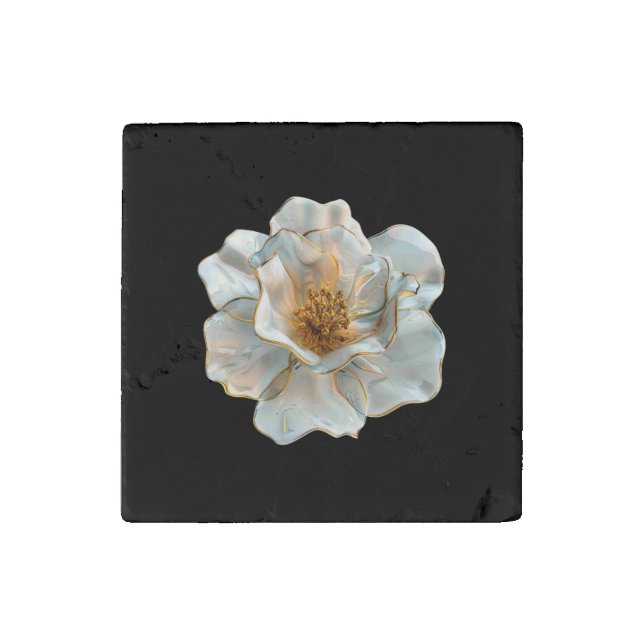 The Glass Daffodil  Stone Magnet (Front)