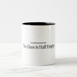 The Glass is Now Half Empty Two-Tone Coffee Mug
