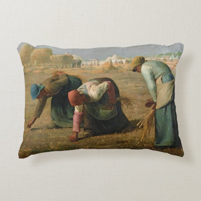 The Gleaners, 1857 Decorative Pillow (Front)