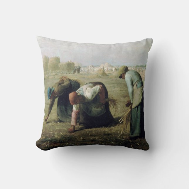 The Gleaners, Jean-Francois Millet, 1857 Throw Pillow (Front)