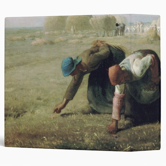 The Gleaners, Jean-Francois Millet 3 Ring Binder (Back/Spine)