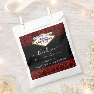 The Glitter Damask Las Vegas Wedding Collection Favor Bag