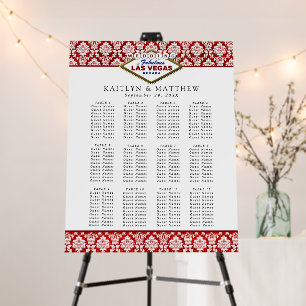 The Glitter Damask Las Vegas Wedding Collection Foam Board