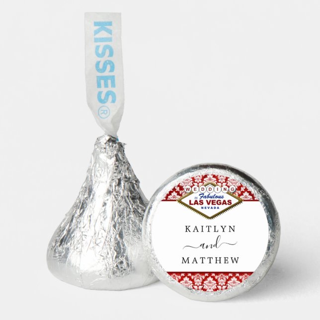 The Glitter Damask Las Vegas Wedding Collection Hershey®'s Kisses® (Front)