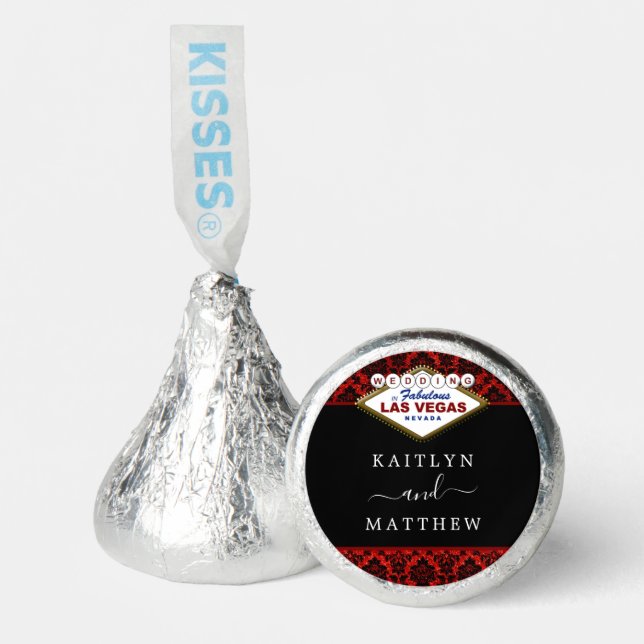 The Glitter Damask Las Vegas Wedding Collection Hershey®'s Kisses® (Front)