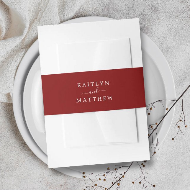 The Glitter Damask Las Vegas Wedding Collection Invitation Belly Band (Creator Uploaded)