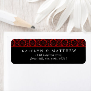 The Glitter Damask Las Vegas Wedding Collection Label