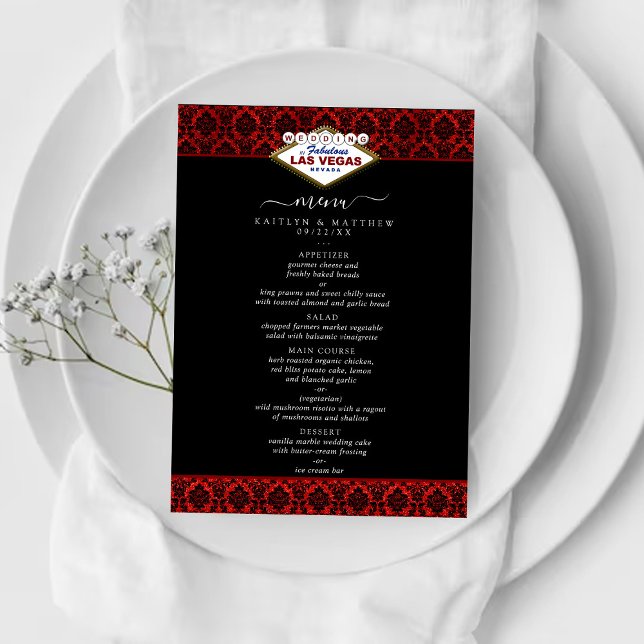 The Glitter Damask Las Vegas Wedding Collection Menu (Creator Uploaded)