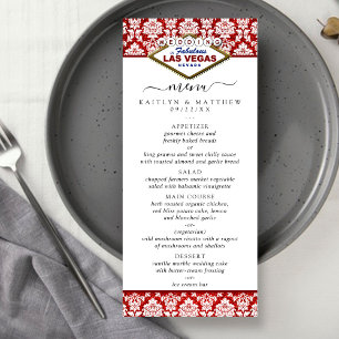 The Glitter Damask Las Vegas Wedding Collection Menu