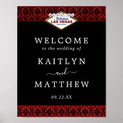 The Glitter Damask Las Vegas Wedding Collection Poster