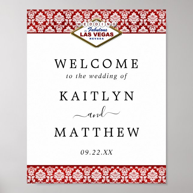 The Glitter Damask Las Vegas Wedding Collection Poster (Front)