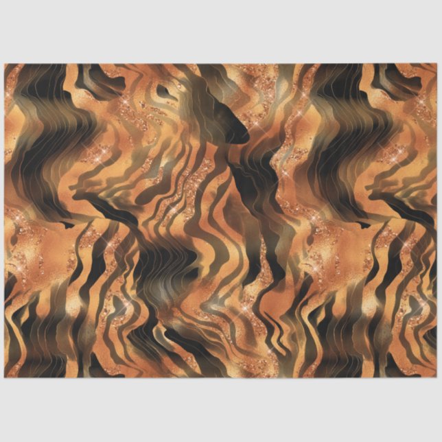 The Glitter Tiger Series Design #7 Tissue Paper (Front)