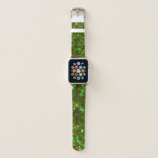 The Glitz glam glitter green Apple Watch Band