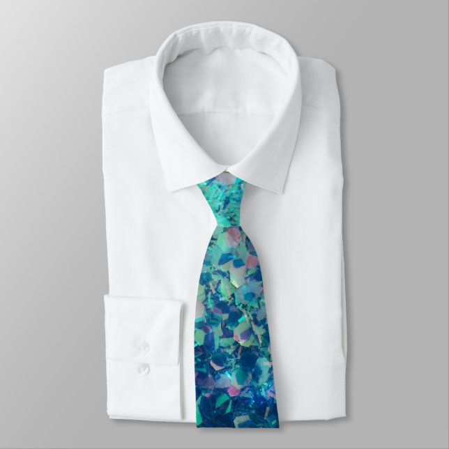 The GLITZ Glitter Blue tie from Fairy-Dust (Tied)