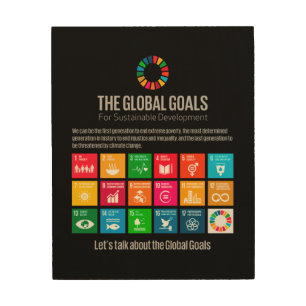 The Global Goals UN SDG 2030 Wood Wall Art