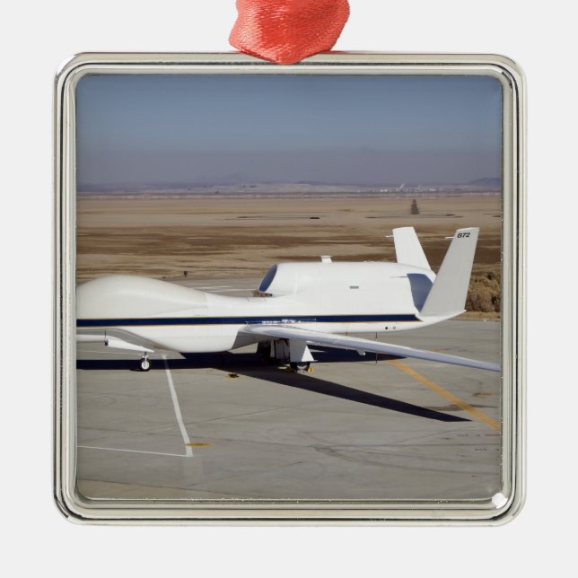 The Global Hawk unmanned aircraft Metal Ornament (Front)