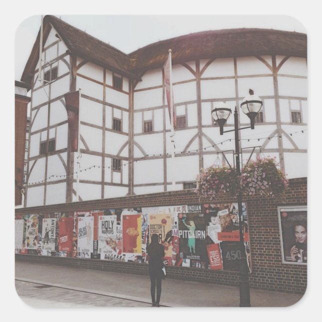 The Globe Theater - London - UK  Square Sticker (Front)