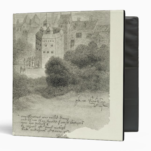 The Globe Theatre, Bankside, Southwark, after a dr 3 Ring Binder (Front/Inside)