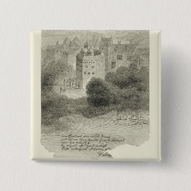 The Globe Theatre, Bankside, Southwark, after a dr Pinback Button (Front)