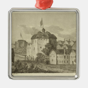 The Globe Theatre on the Bankside as it appeared i Metal Ornament