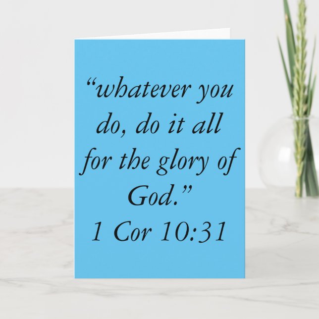 "The Glory of God" Scripture Greeting Card (Front)