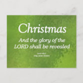 Glory to God Green Pines Large Landscape Christmas Gift Bag with Card -  Luke 2:14