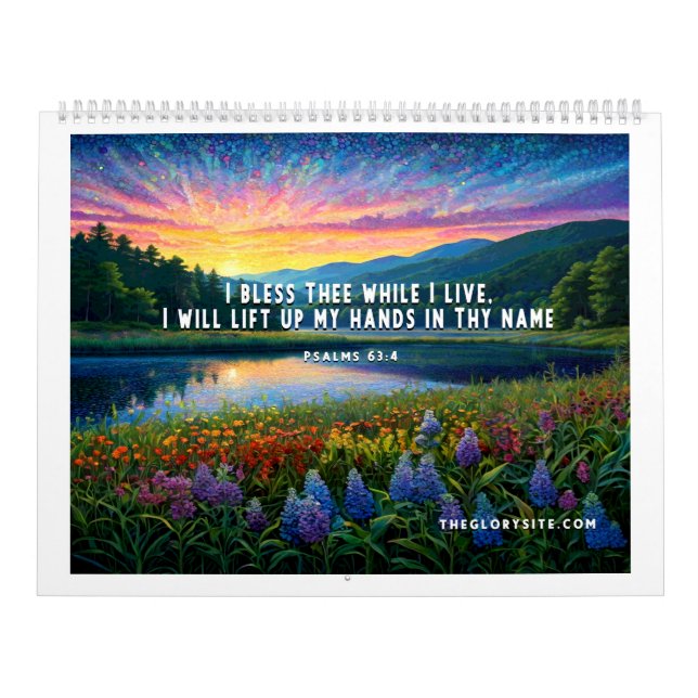 The Glory Site Bible Verse 12 month Calendar (Cover)