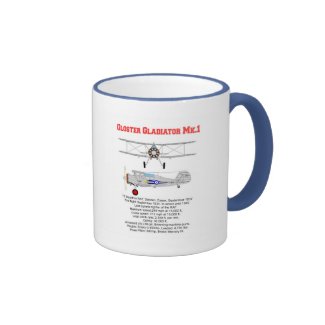 The Gloster Gladiator of 73 squadron RAF 1937 Ringer Coffee Mug