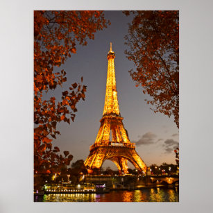 Las Vegas Eiffel Tower at Night Art Print