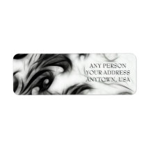 The Glowing Floral Invert Address Label