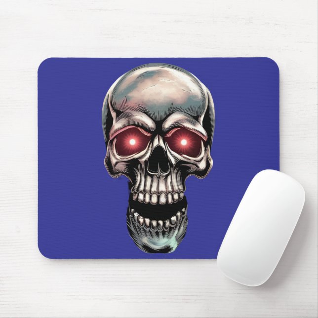 The Glowing Skull Unveiling the Dark Power Mouse Pad (With Mouse)