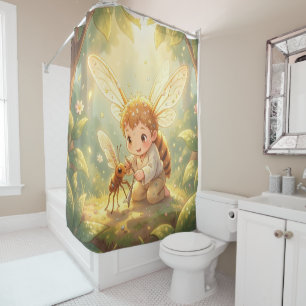 The Glowing Wanderer and the Art of Nectar Shower Curtain