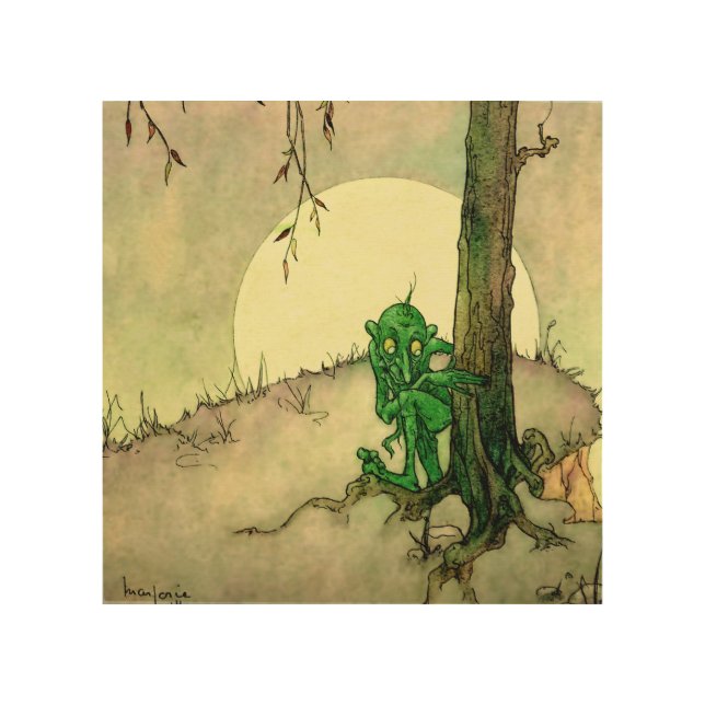 “The Gnome” by Marjorie Miller Wood Wall Art (Front)