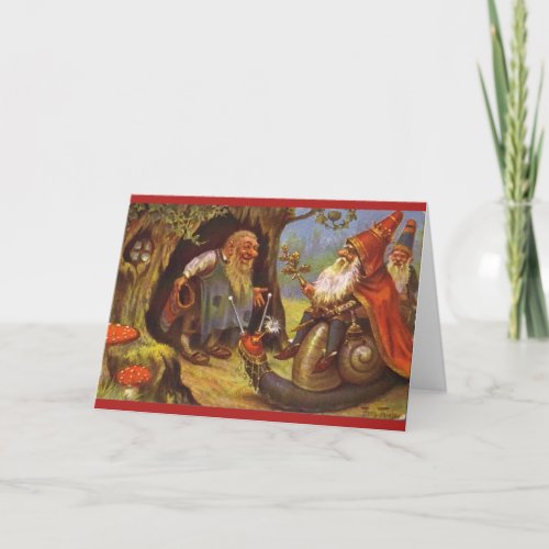 The Gnome Kings Visit Holiday Greeting Card