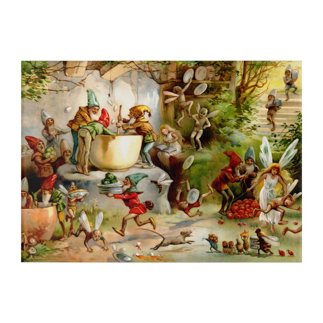The Gnomes' Kitchen – 1895 Acrylic Print (Front)