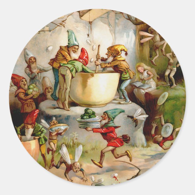 The Gnomes' Kitchen – 1895 Classic Round Sticker (Front)