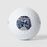 Ice Blue Hockey Golf Balls, Zazzle