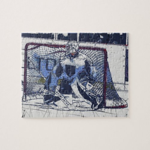 The Goal Keeper _ Ice Hockey Goalie Jigsaw Puzzle